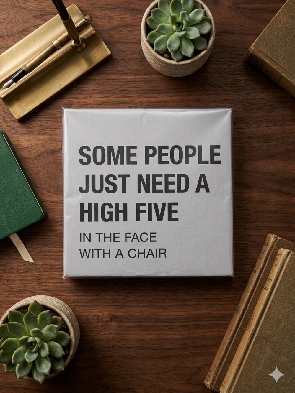 Funny Quote Napkins - “Some People Just Need A High Five .. In The Face.. “
